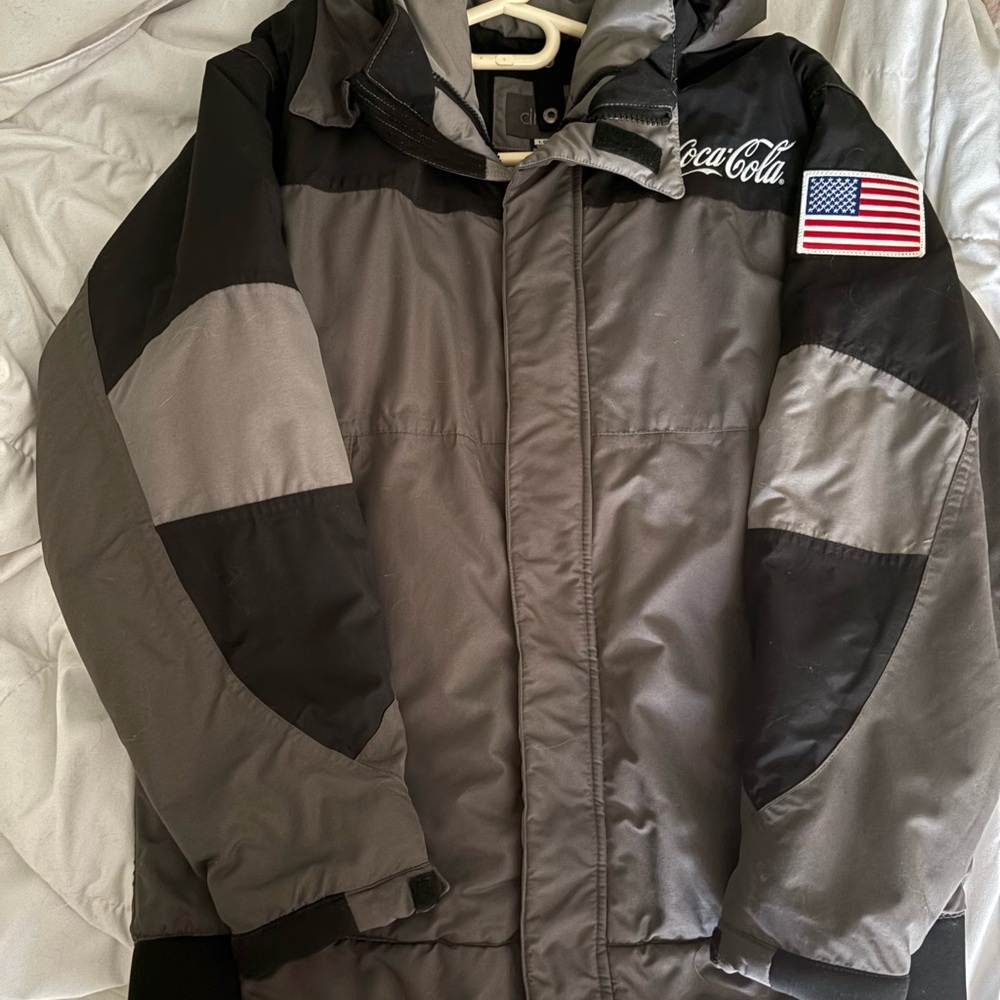 Coca Cola Men's Black and Gray Jacket